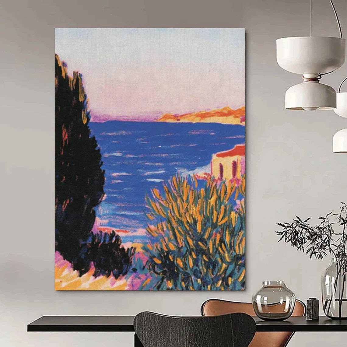 Original Handmade Abstract Painting for Dining Room Fruit Basket Wall & Entryway Mail Sorter Tray Wall DLZ1765