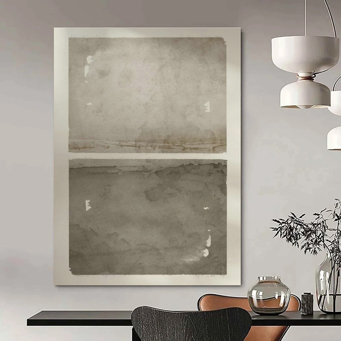 Handmade Large - Format Abstract Triptych for Bedroom & Hallway DLZ1366