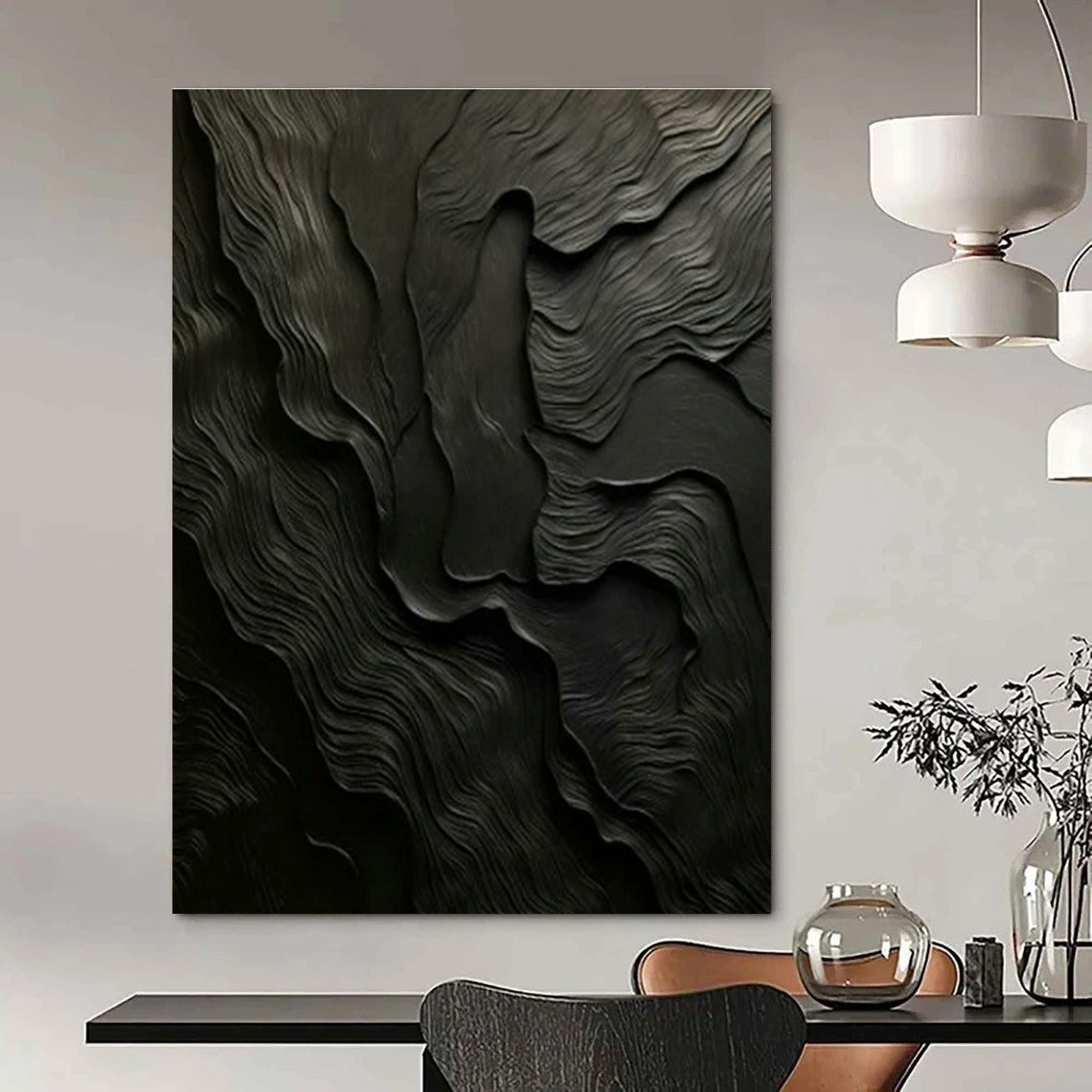 Customizable Handmade Abstract Art for Cottage Dining Room Buffet Server Wall and Entryway Hat Rack Wall DLZ1718