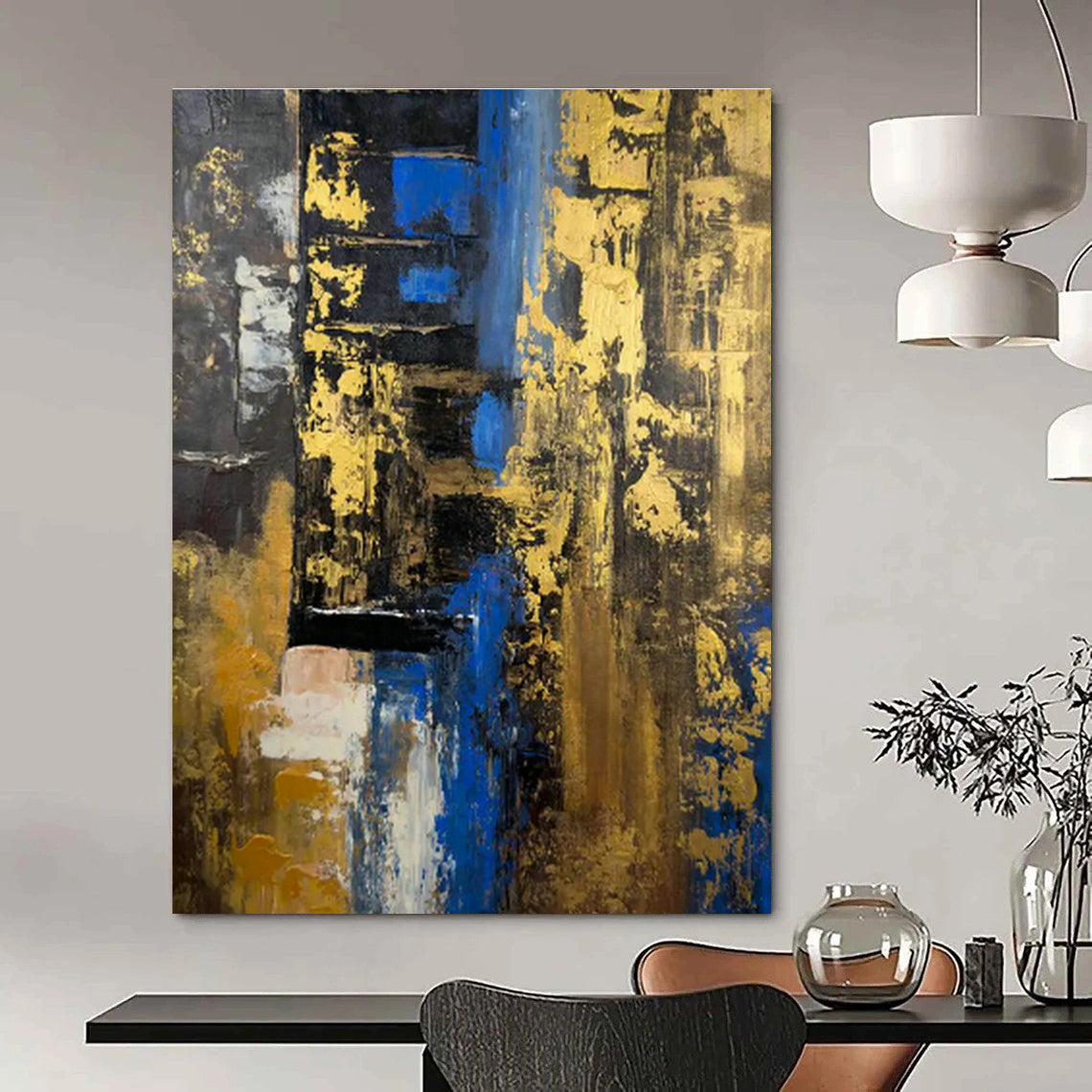 Gigantic - Format Hand - Painted Abstract Murals for Living Room Feature Walls & Office Branding Zones DLZ0739