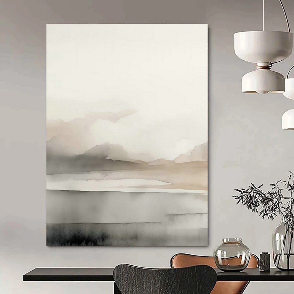 Giant Hand - Painted Abstract Canvases for Bedroom Window Walls & Office Breakout Lounges DLZ0723