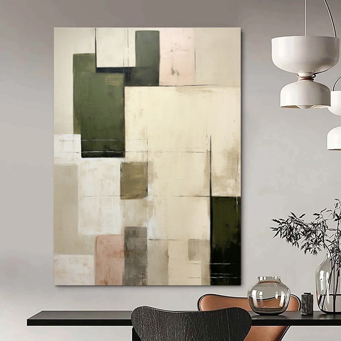 Massive Custom Abstract Paintings for Living Room Home Theaters & Cottage Hallway Bike Storage DLZ0596