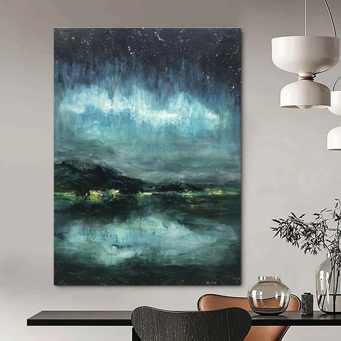 Custom - Made Hand - Painted Abstract Canvases for Bedroom and Cottage Hallway DLZ0633
