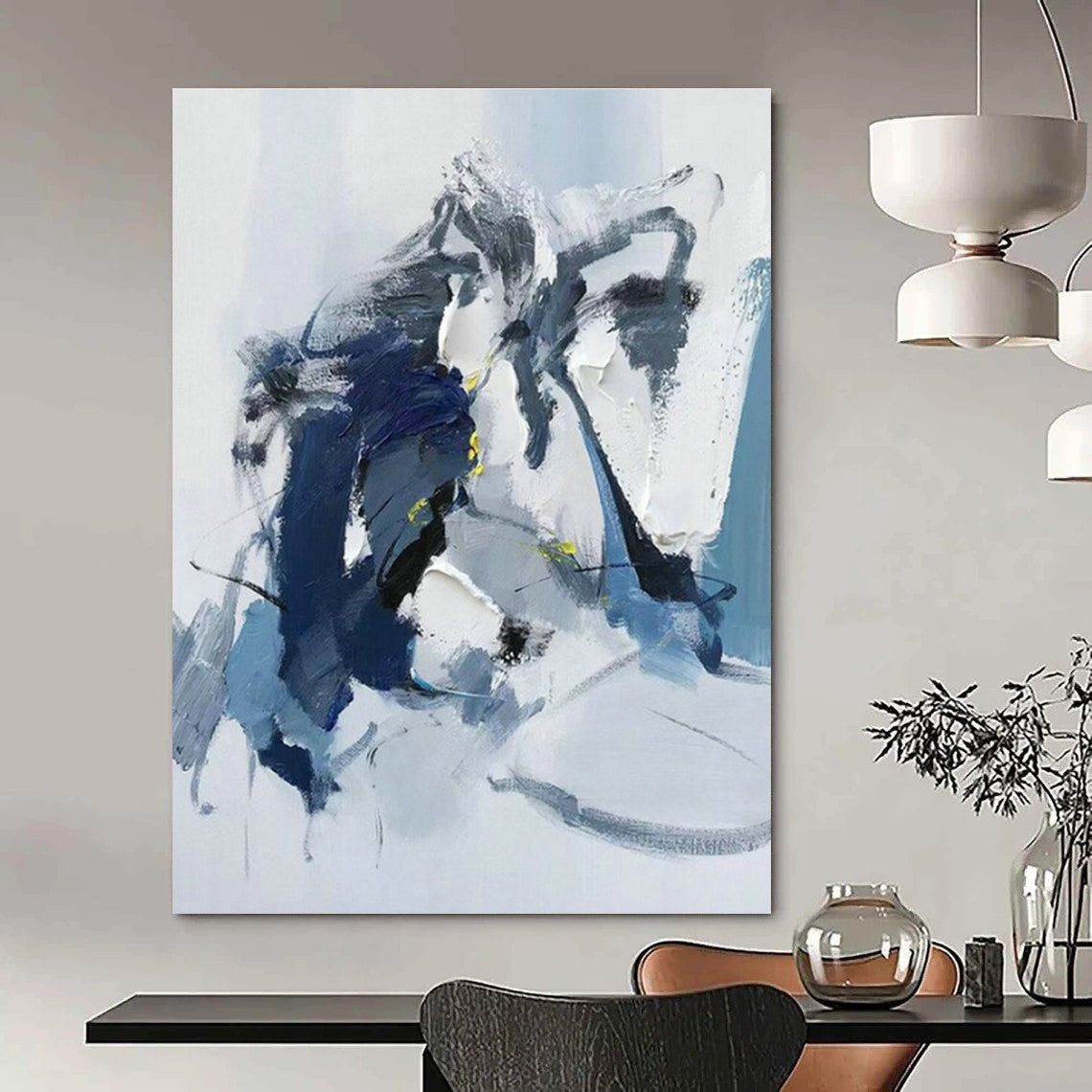 Large Custom Handmade Abstract Wall Art for Cottage Living Room & Dining Room DLZ1662