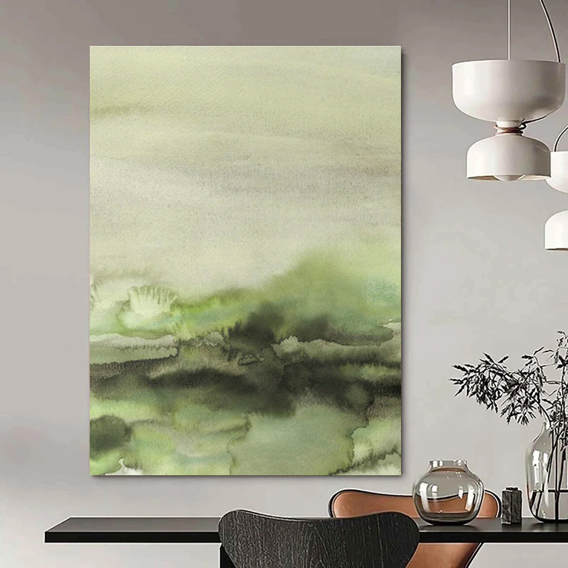 Hand - Painted Abstract Murals for Hallway and Cottage Entryway DLZ0521