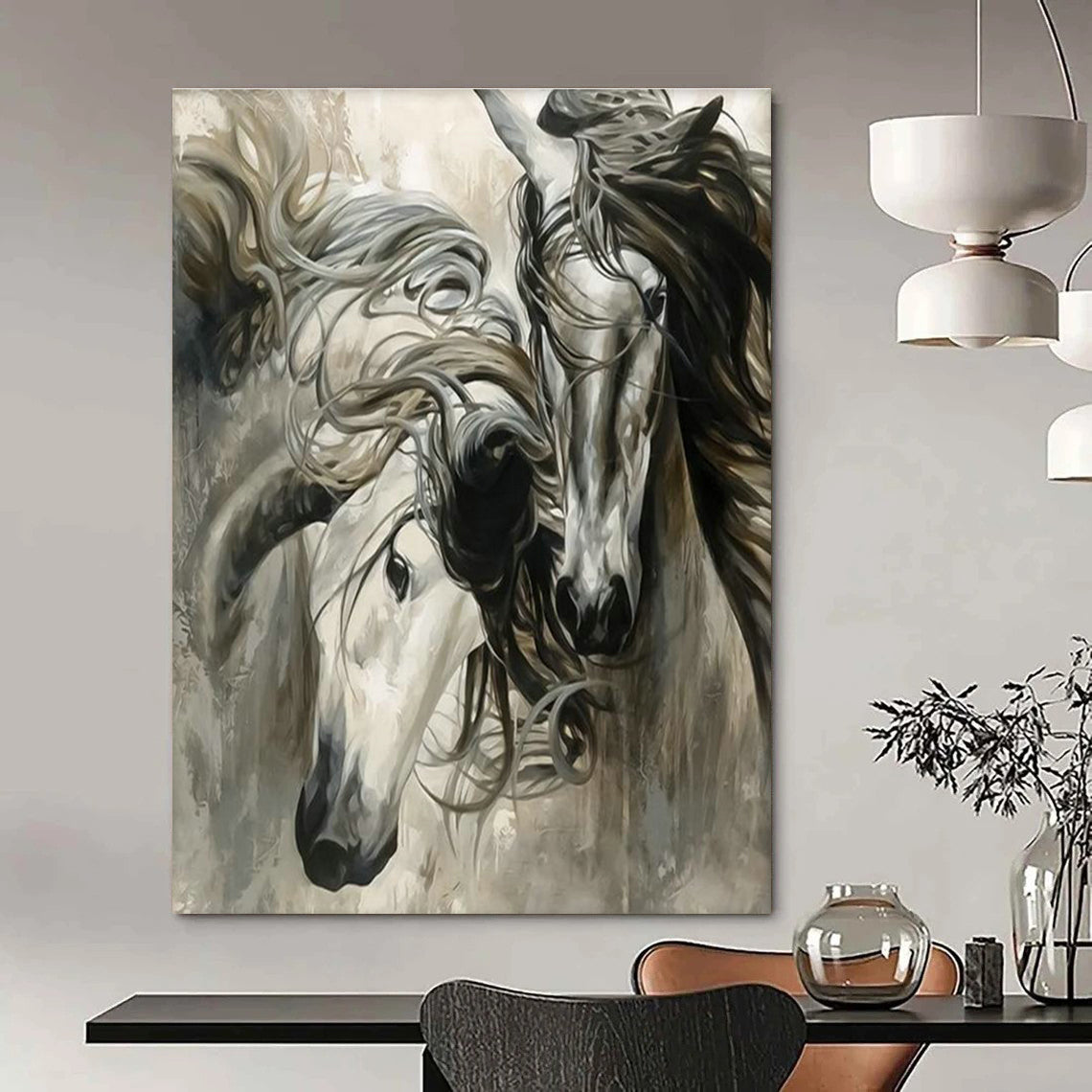 Oversized Abstract Painting for Living Room & Entryway DLZ2344