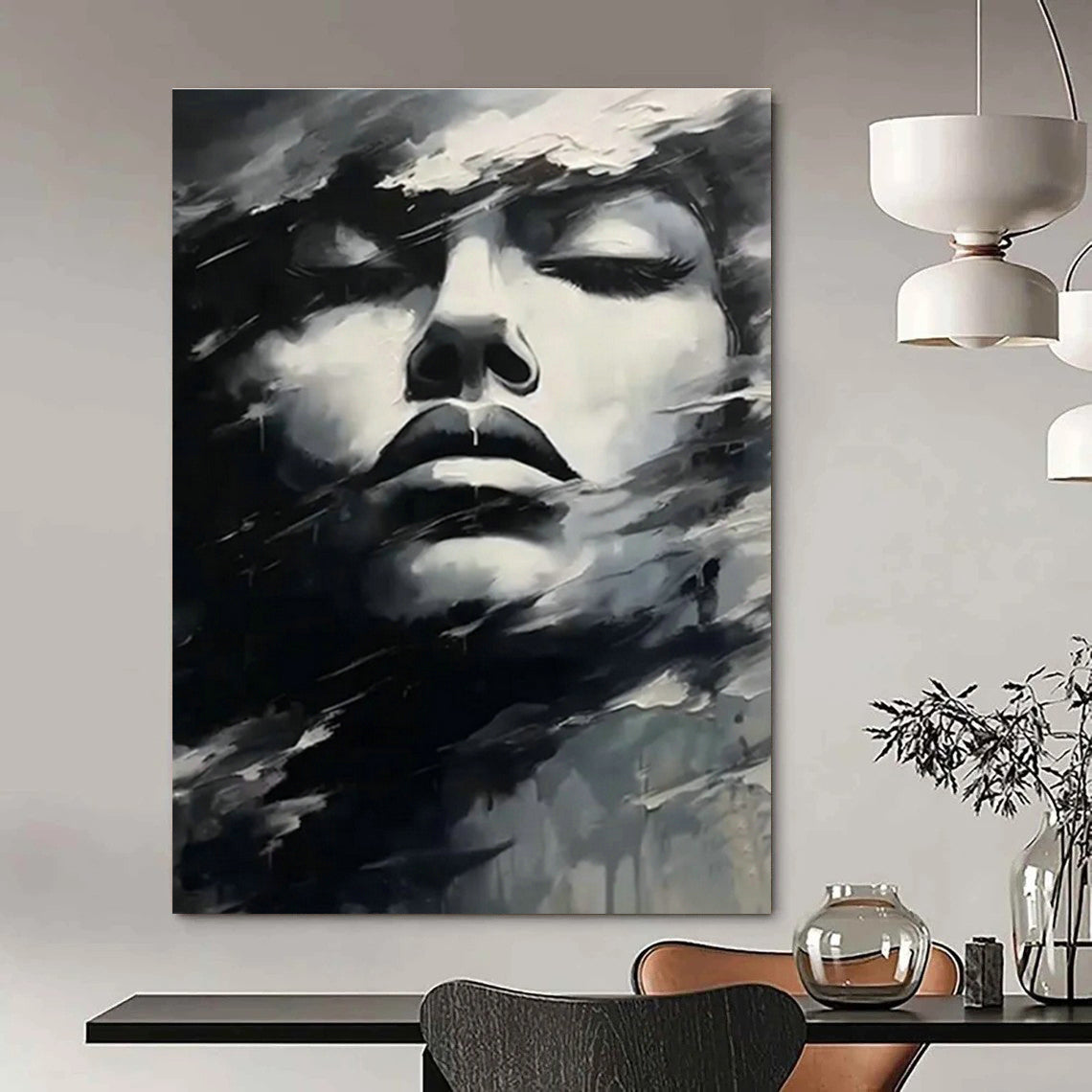 Handmade Abstract Art for Cottage Office and Entryway DLZ1543