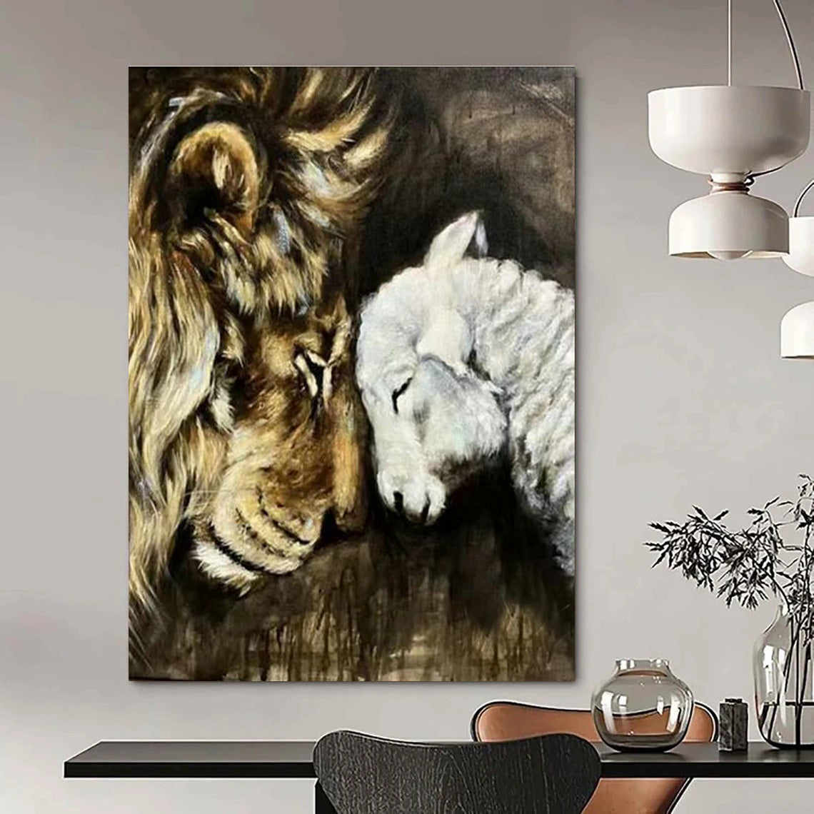 Extra - Large Bespoke Handmade Abstract Painting for Dining Room and Entryway DLZ2152