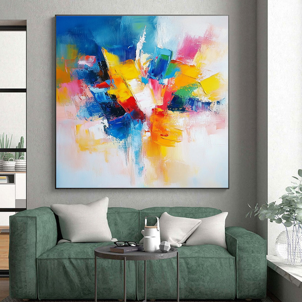 Vibrant Color Block Abstract Painting GER576