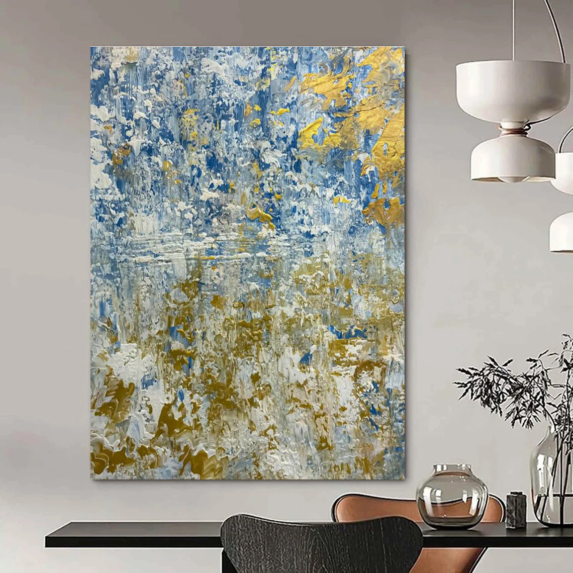 Oversized Custom Abstract Canvas for Office Conference Room & Bedroom Dressing Area DLZ2381