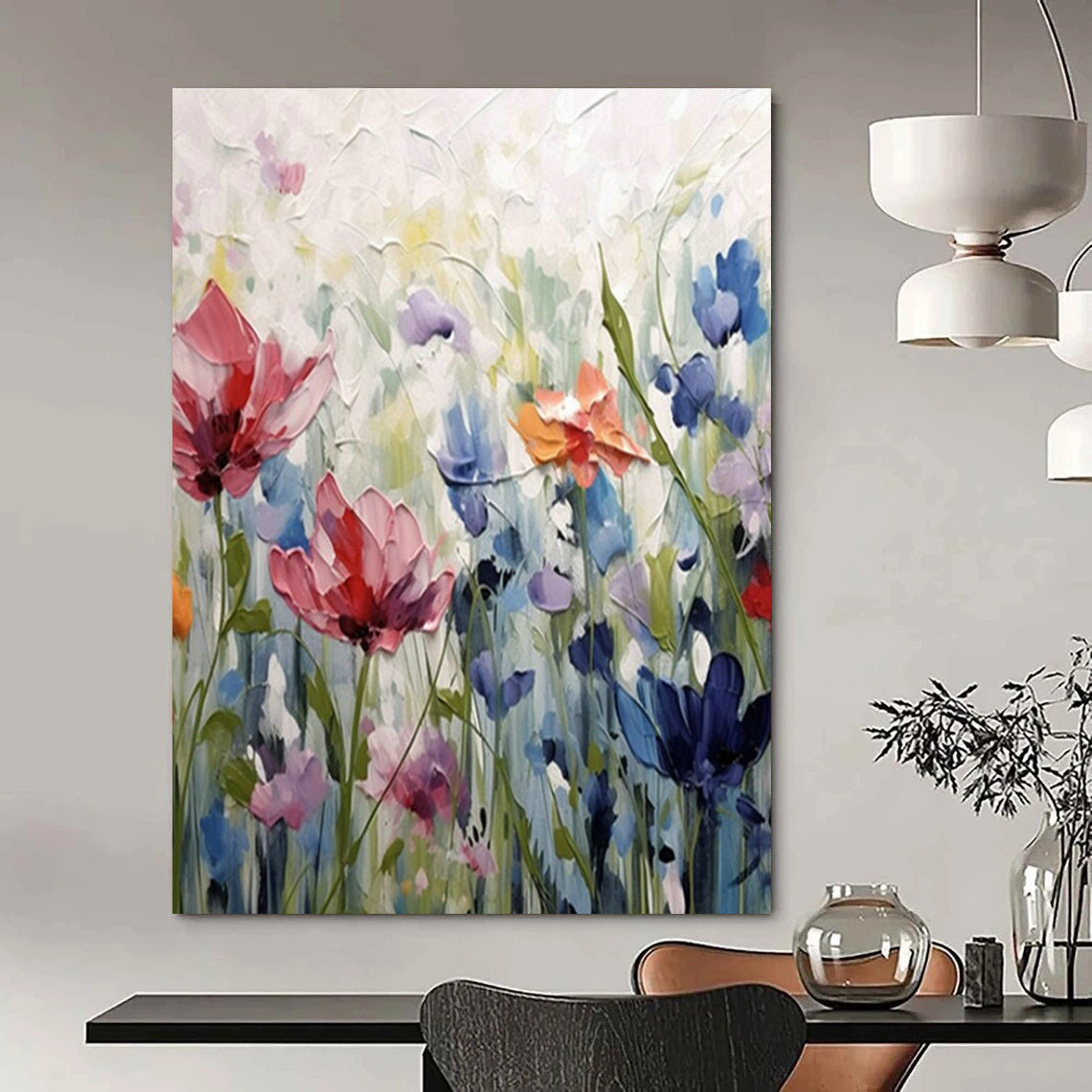 Handmade Abstract Wall Art for Cottage Office and Dining Room DLZ1569