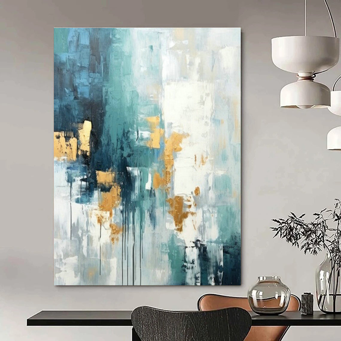 Large Customizable Handmade Abstract Wall Decor for Living Room Console Table Back Wall and Bedroom Dresser Mirror Wall DLZ1936