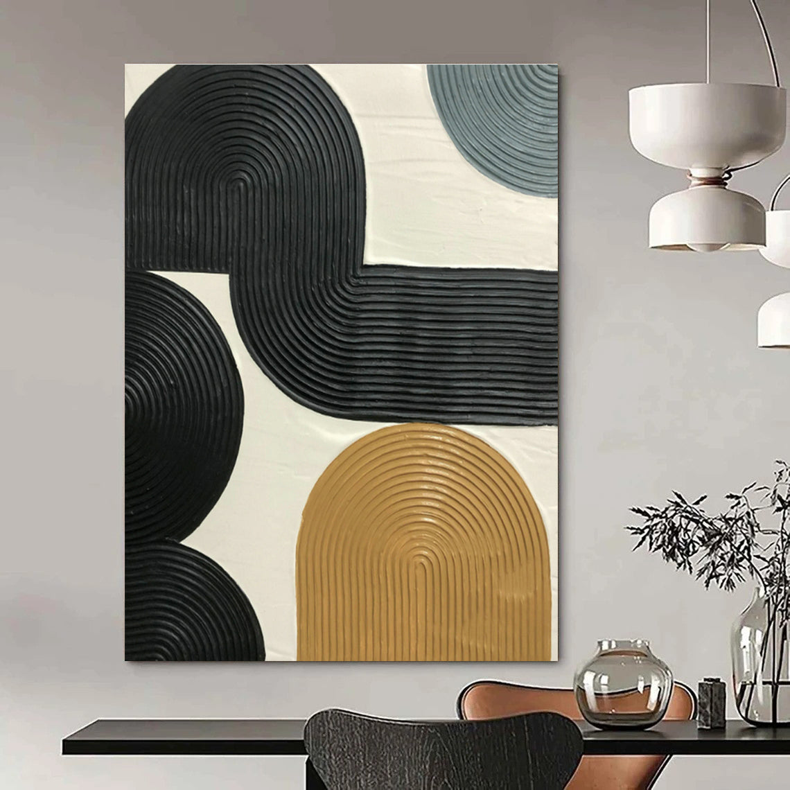 Hand-Painted Oversized Abstract Wall Hanging for Bedroom & Cottage Hallway DLZ1185