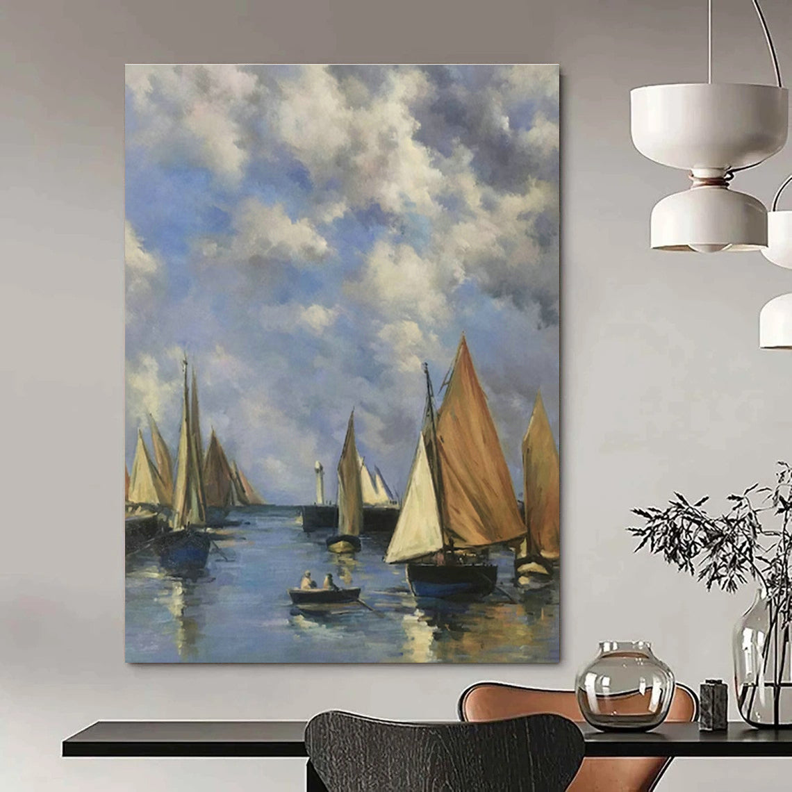 Vast - Scale Custom Hand - Painted Abstracts for Cottage Dining Room Breakfast Nooks with Built - ins & Office Utility Rooms DLZ0620