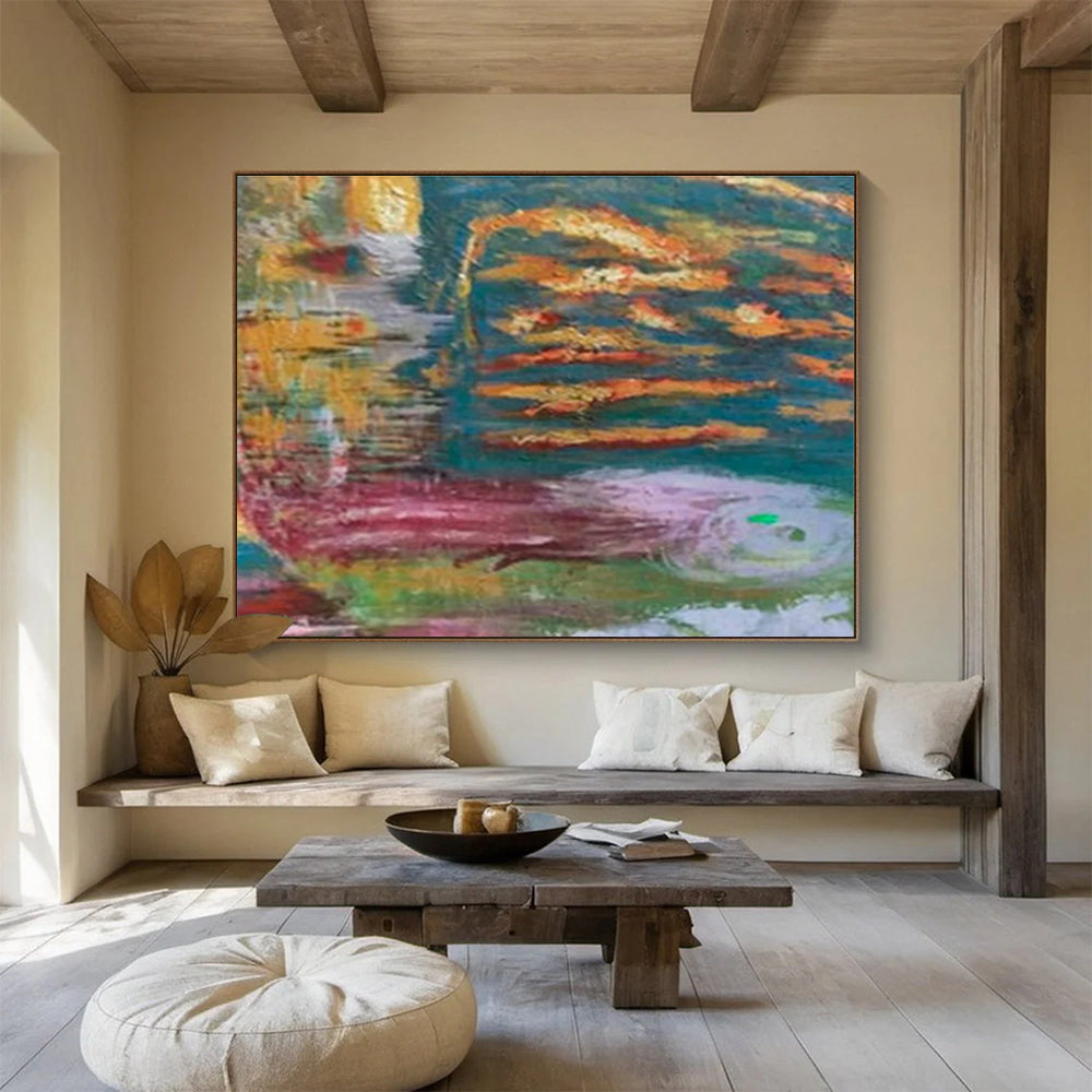 Oversized Custom Hand-Painted Abstract Art for Jewelry Store DLZ2755