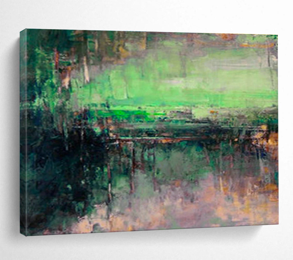 Custom-Made Giant Abstract Hand Painting for Sleep Clinic DLZ2779