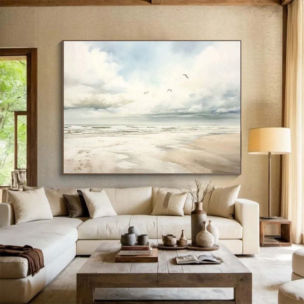 Large-Size Custom Hand-Painted Abstract Painting for Yoga Studio DLZ2704