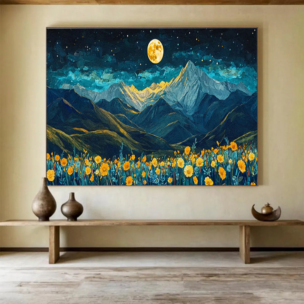 Large-Size Custom Hand-Painted Abstract Painting for Urban Vertical Farming Automated Pest Detection Lab DLZ3078