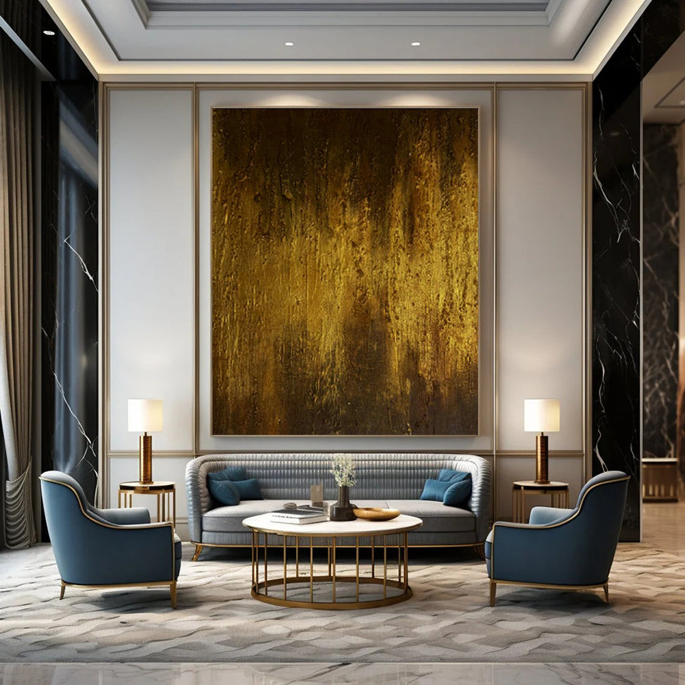 Immense Custom Hand-Painted Abstract Art for Historic Lighthouse Keepers' Quarters  DLZ0031