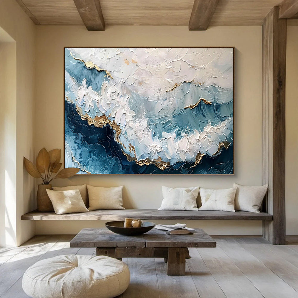 Customized Large-Scale Abstract Hand Painting for Martial Arts Dojo DLZ2731