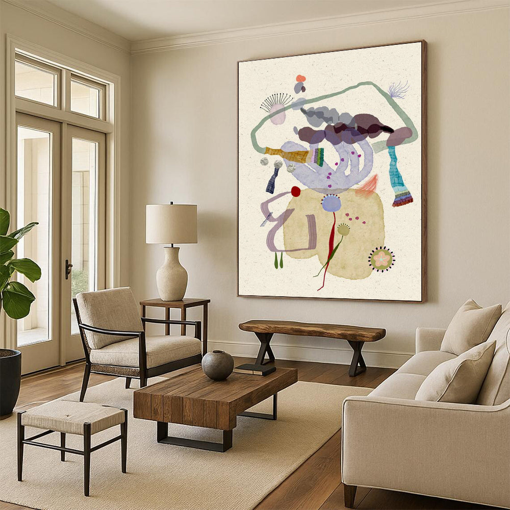 Extra Large Custom Handmade Abstract Painting for Cryptocurrency Trading Clubs  DLZ0092