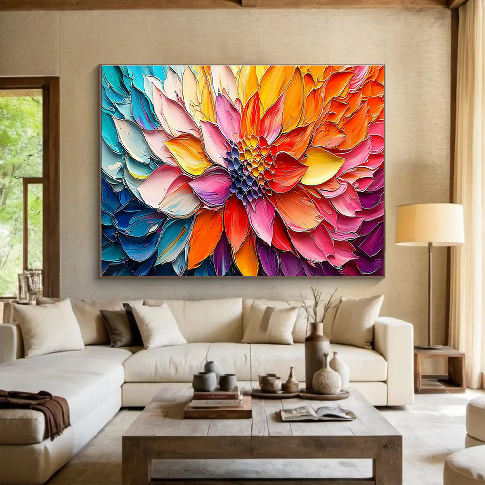 Customizable Extra Large Hand-Painted Abstract Painting for Living Room DLZ3250
