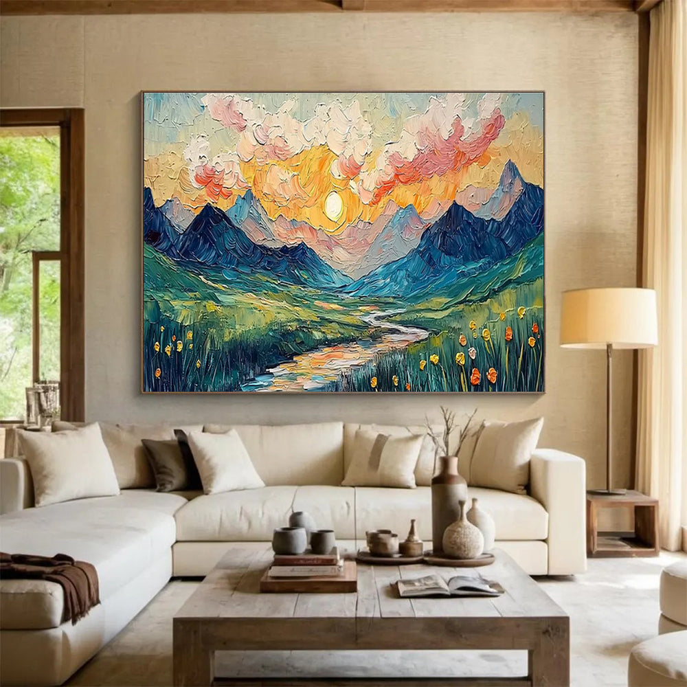 Oversized Handmade Abstract Painting, Industrial-inspired for Loft Spaces DLZ3240