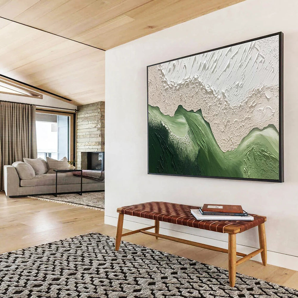 Big Custom Hand-Painted Abstract Canvas for Hotel Lobbies DLZ3258