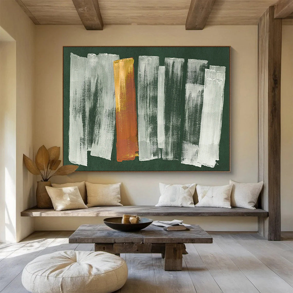 Custom Giant Abstract Hand Painting for Vertical Urban Aquarium Maintenance Facility DLZ2996