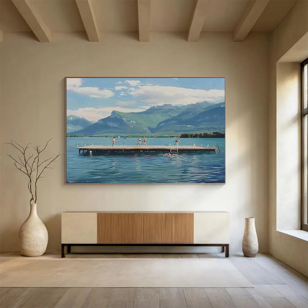 Customizable Corridor Giant Abstract Hand Painting