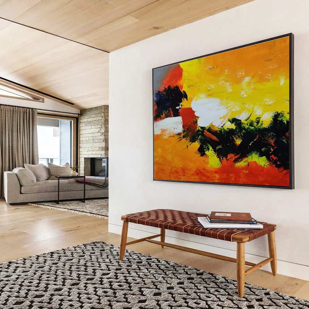 Large-Size Custom Abstract Hand Painting for Urban Vertical Aquaponics Training Academy DLZ3036