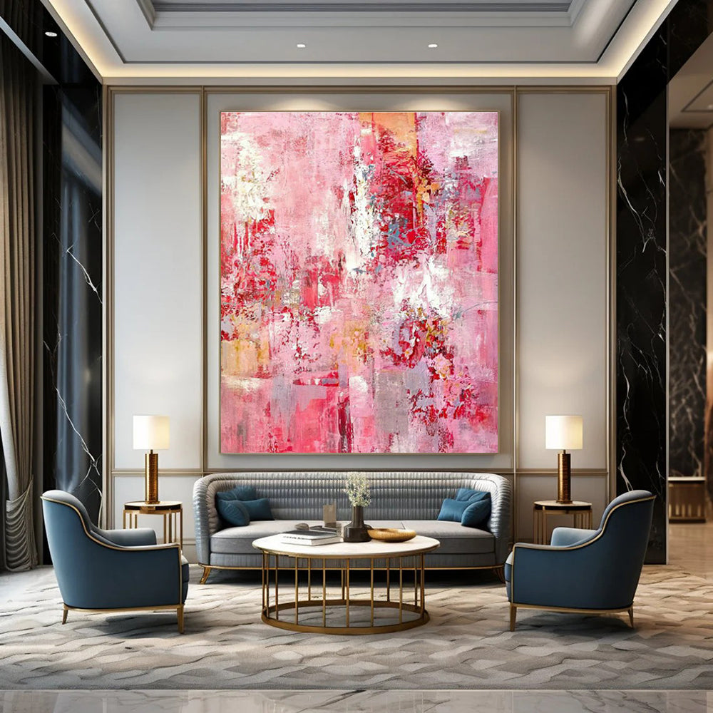 Monumental Custom Hand-Painted Abstract Art - Cultural Tapestry for World Heritage Site Visitor Centers  DLZ0314
