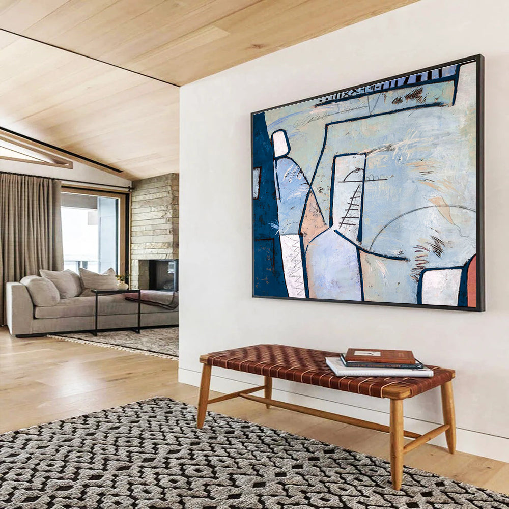 Oversized Custom Abstract Hand Painting for Vertical Waste Recycling Skyscraper DLZ2931