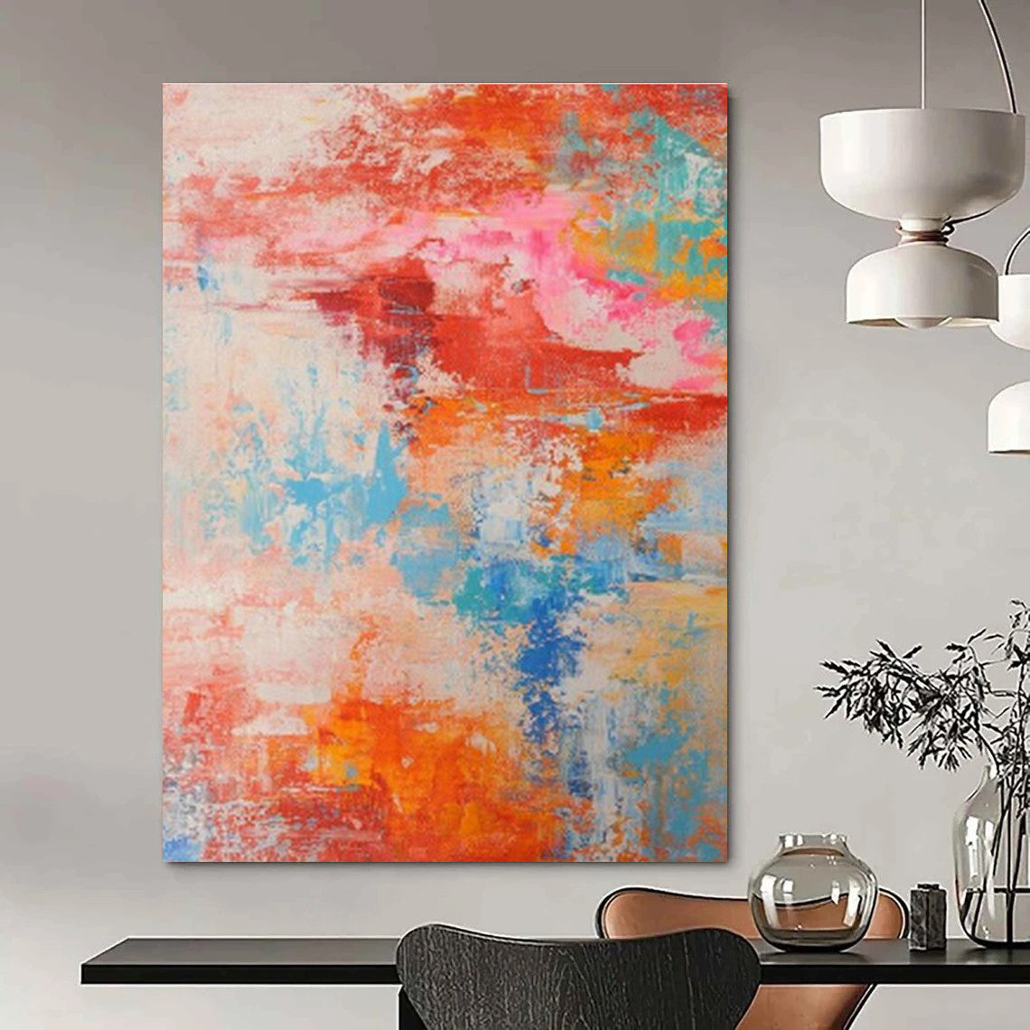 Extra Large Custom Hand-Painted Abstract Art for Rowing Clubs  DLZ0030