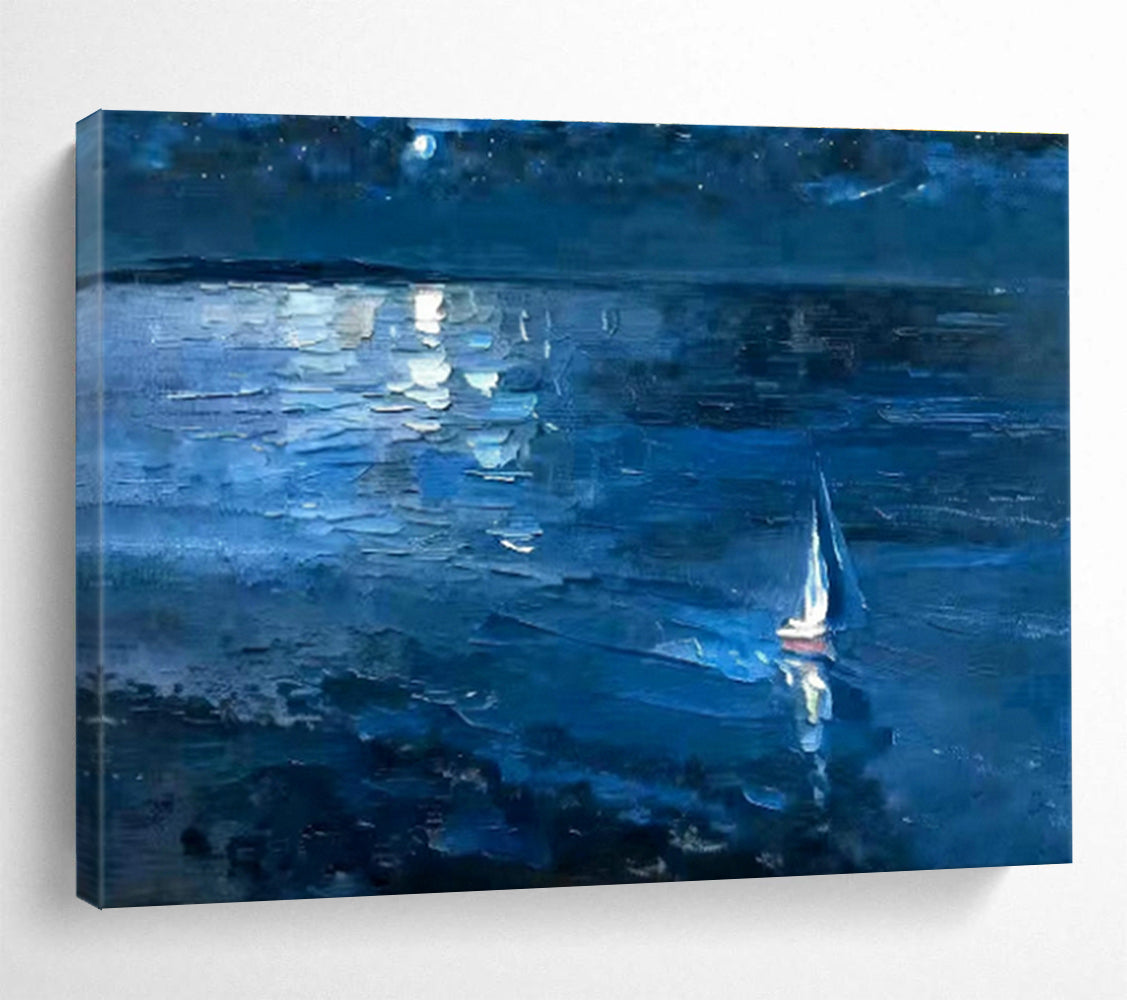 Customizable Yacht-Deck Giant Abstract Hand Painting