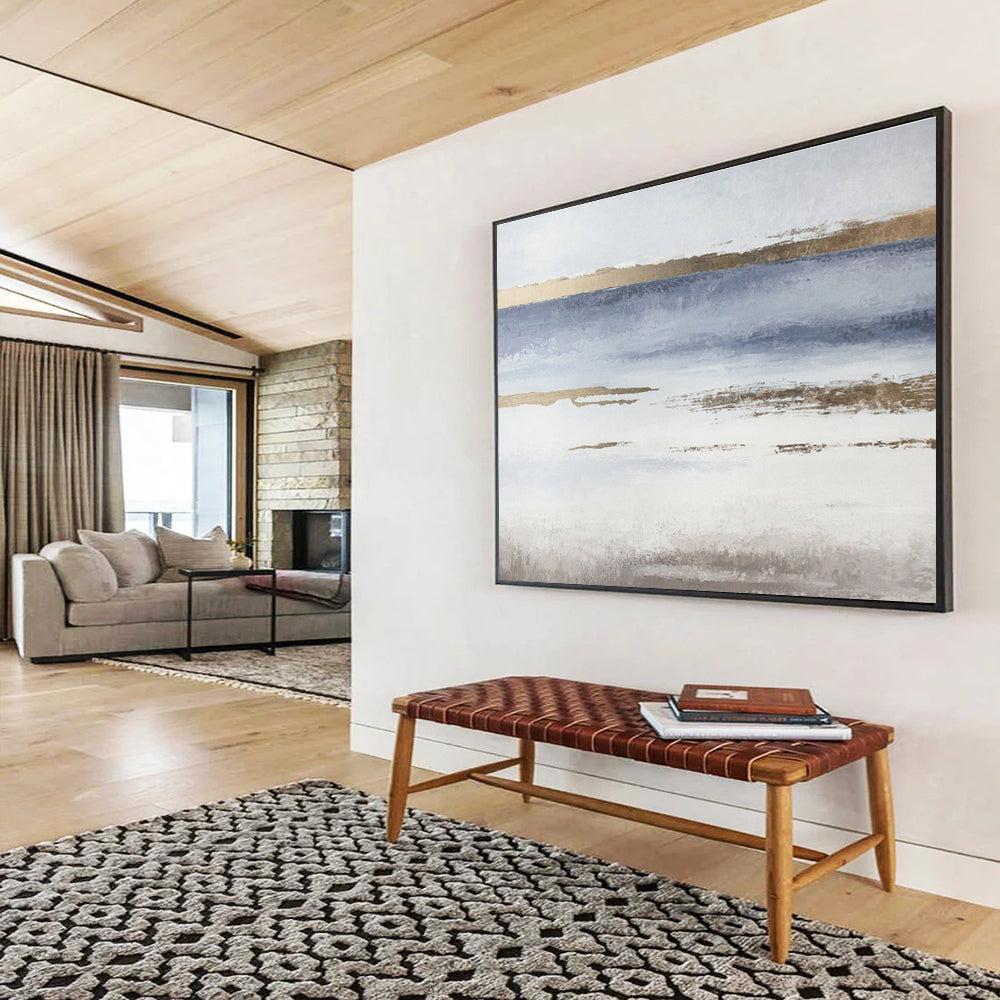 Custom-Made Giant Abstract Hand Painting for Underwater Hotel Corridor DLZ2901