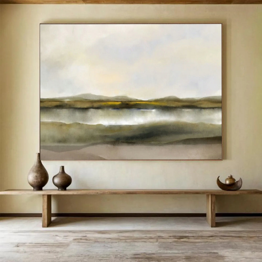 Large Custom Abstract Hand-Painted Art for Artisan Bakery DLZ2745