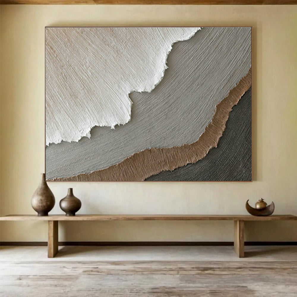 Bespoke Vertical Urban Vertical Insect Protein Farm Oversized Abstract Hand-Painted Art DLZ2635