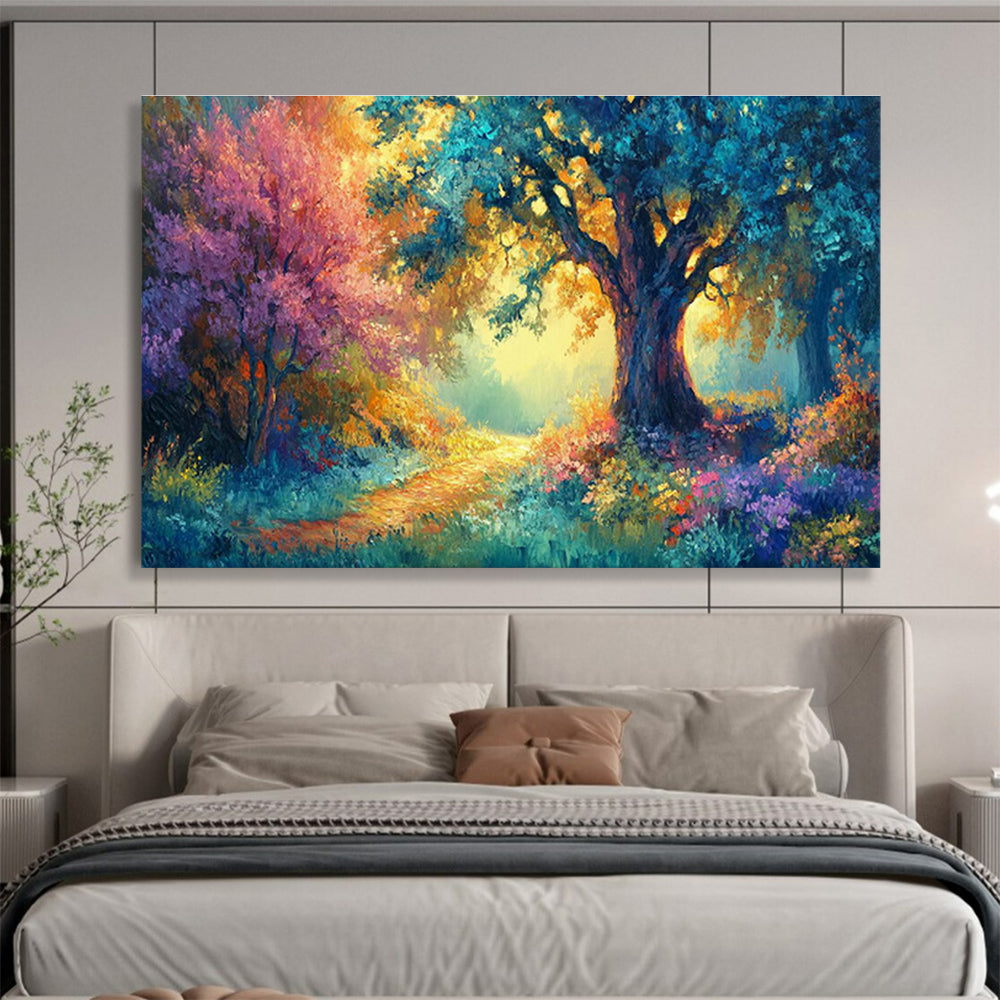 Customized Large-Scale Abstract Hand Painting for Urban Pollinator Pathway Creation Center DLZ3081