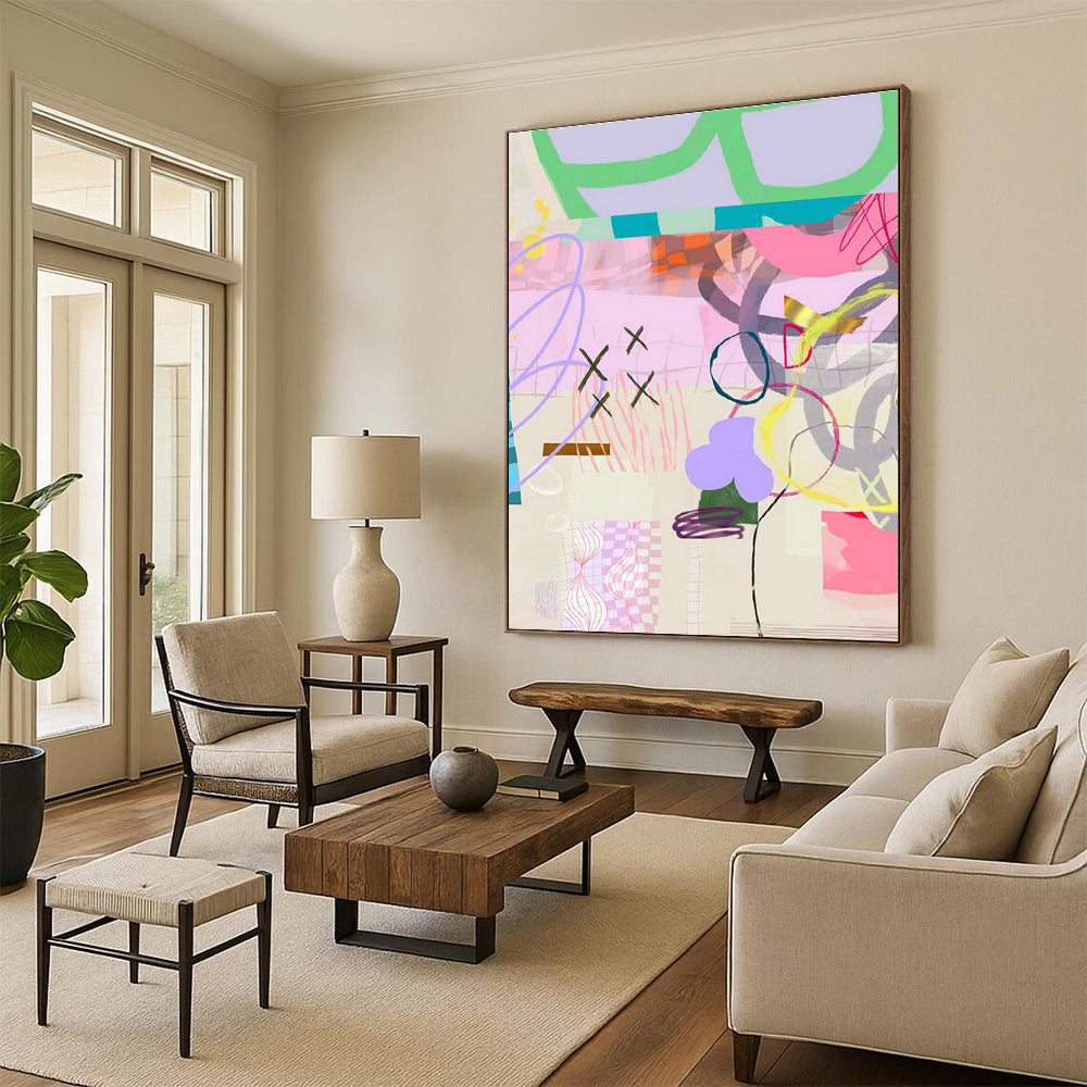 Huge Customizable Handmade Abstract Painting for Artisanal Chocolate - Making Workshops  DLZ0098