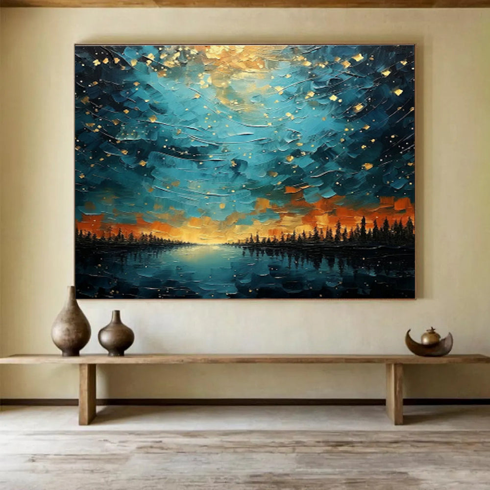 Large Custom Abstract Hand-Painted Art for Urban Vertical Farming Crop Yield Prediction Research Institute DLZ3090