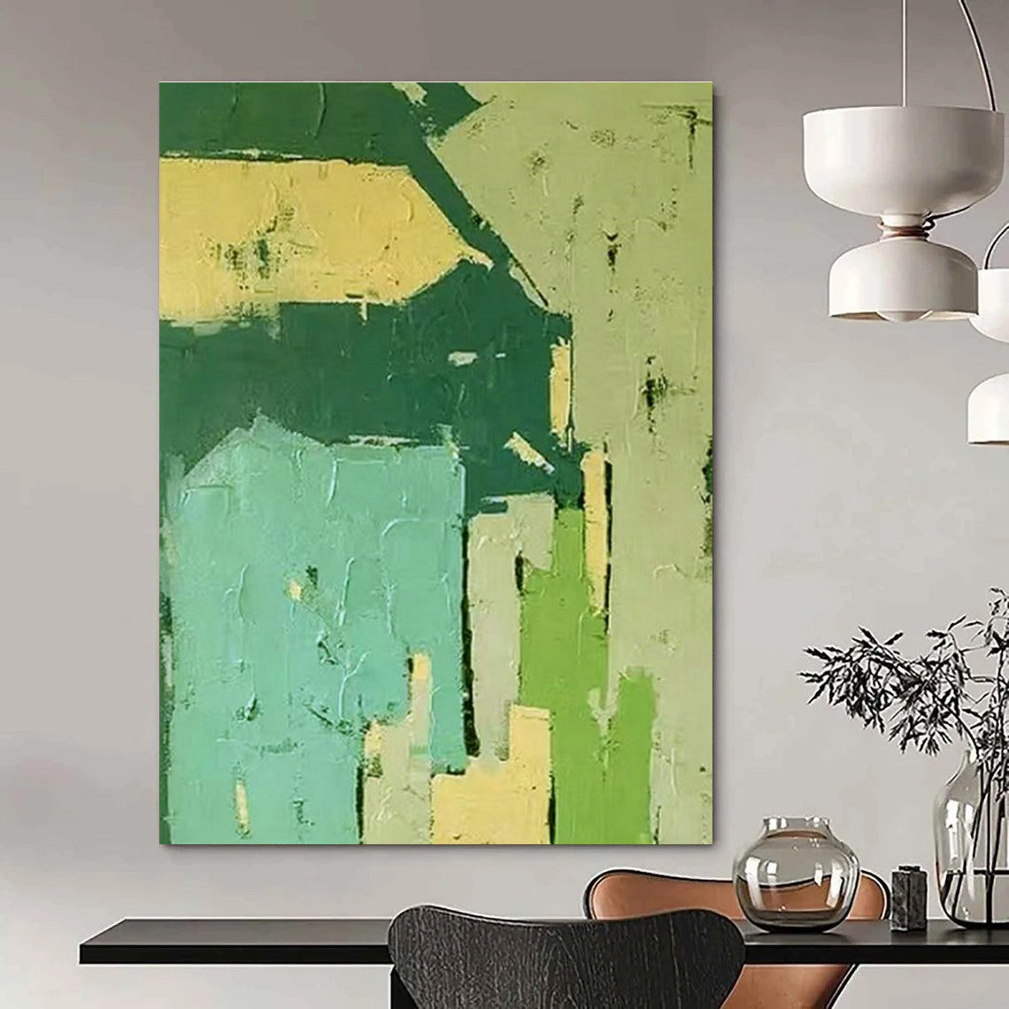 Immense Custom Hand-Painted Abstract Painting - Scientific Innovation for Nanotechnology Research Labs  DLZ0282