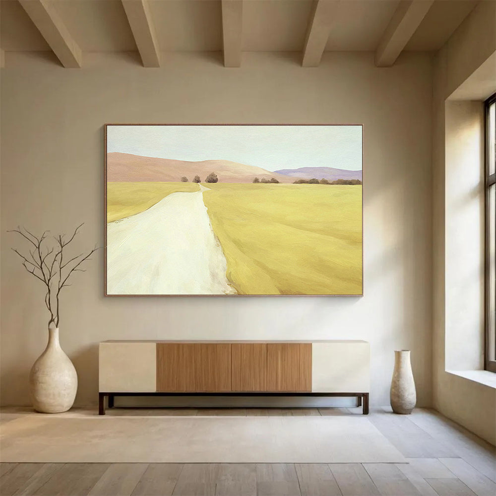 Customized Large-Scale Abstract Hand Painting for Arctic Tundra Wetland Conservation and Restoration Institute DLZ3126