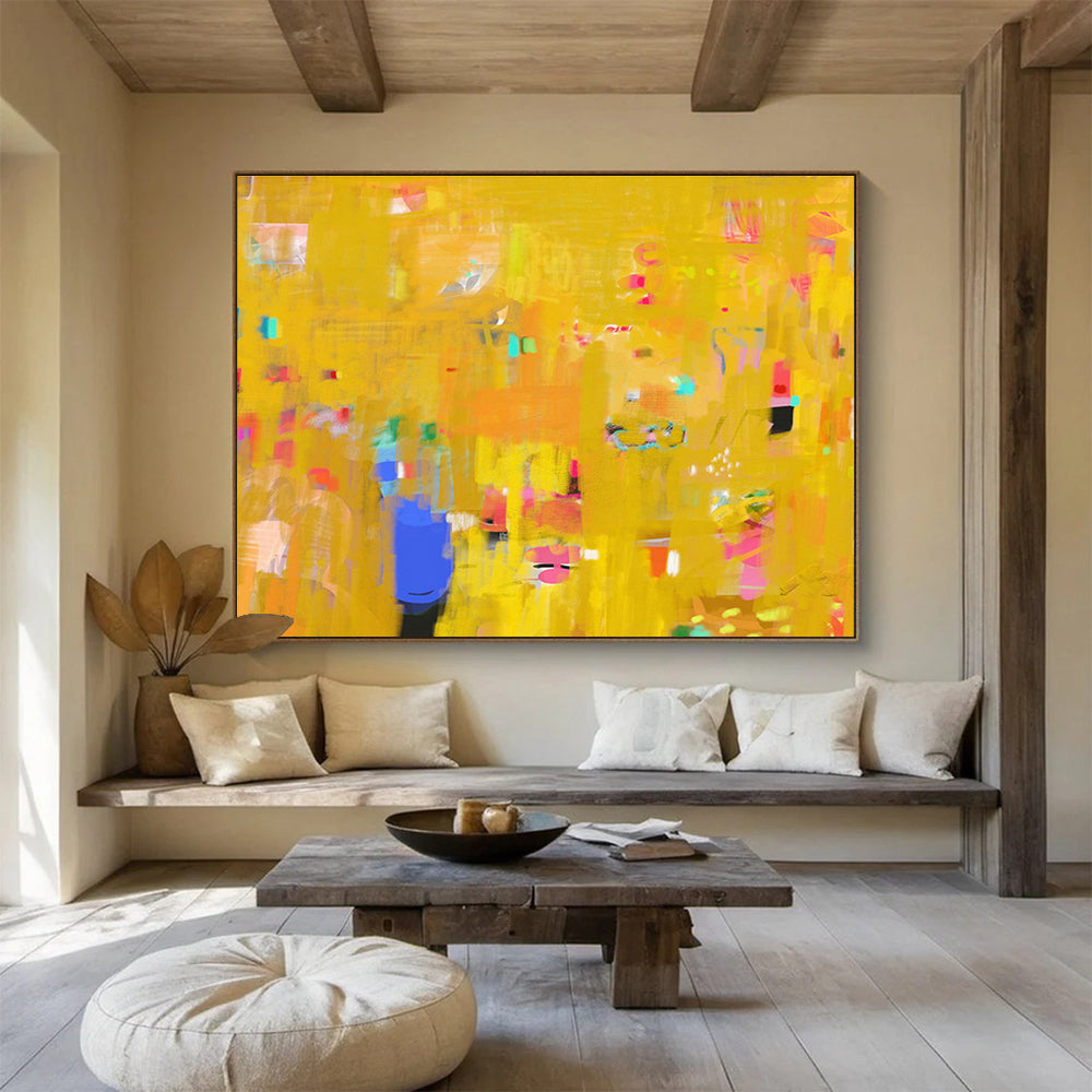 Kinetic Mobile Custom Hand-Painted Abstract Art for Atriums and Large Open Spaces