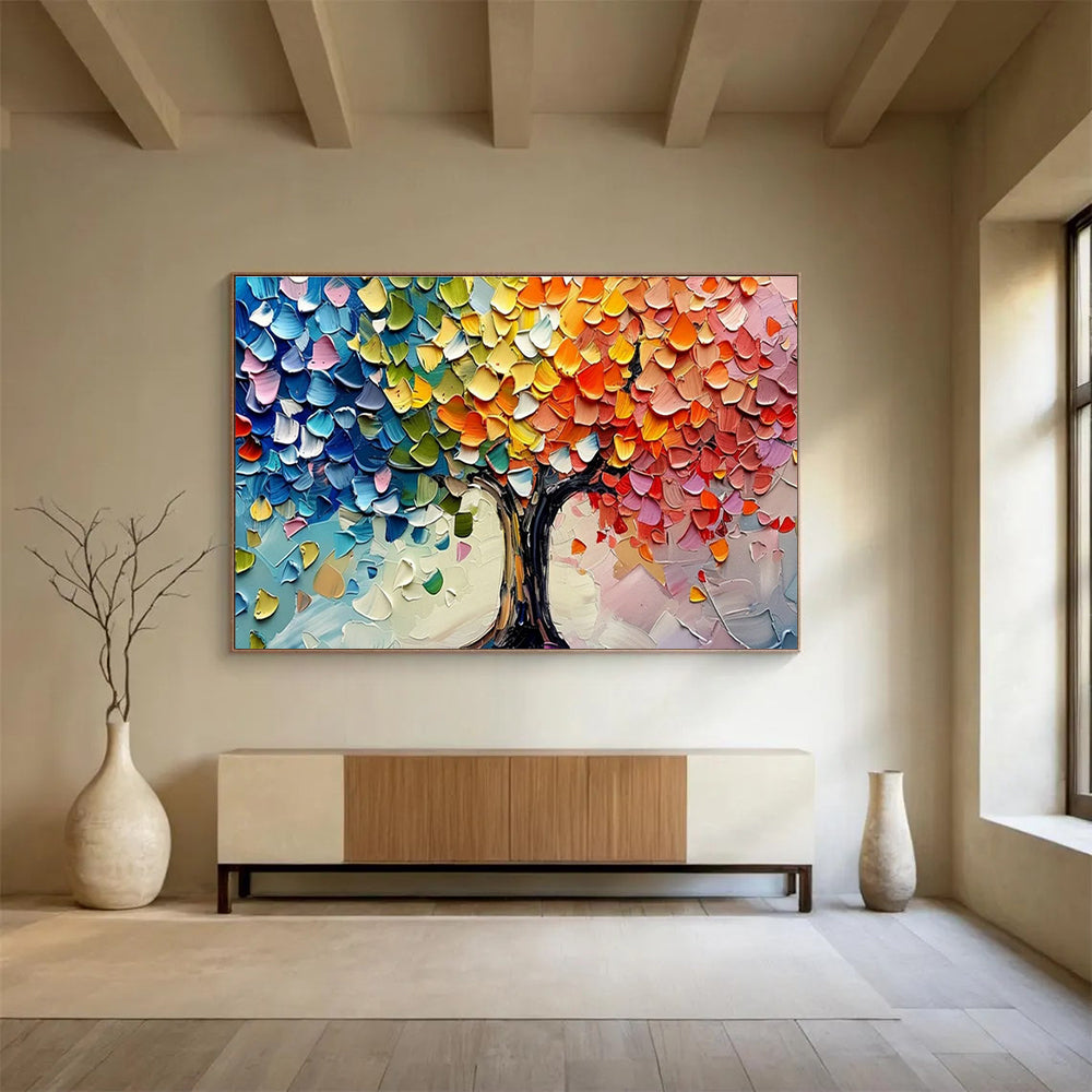 Customized Large-Scale Abstract Hand Painting for Arctic Tundra Bird Habitat Fragmentation and Connectivity Restoration Institute DLZ3182