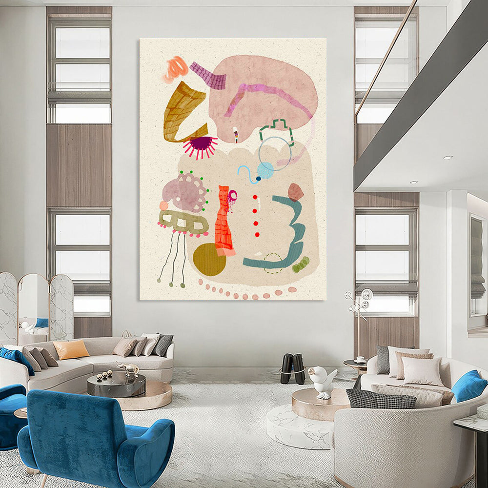 Large-Scale Custom Hand-Painted Abstract Art - Inspiring Vibe for Music Studios  DLZ0172