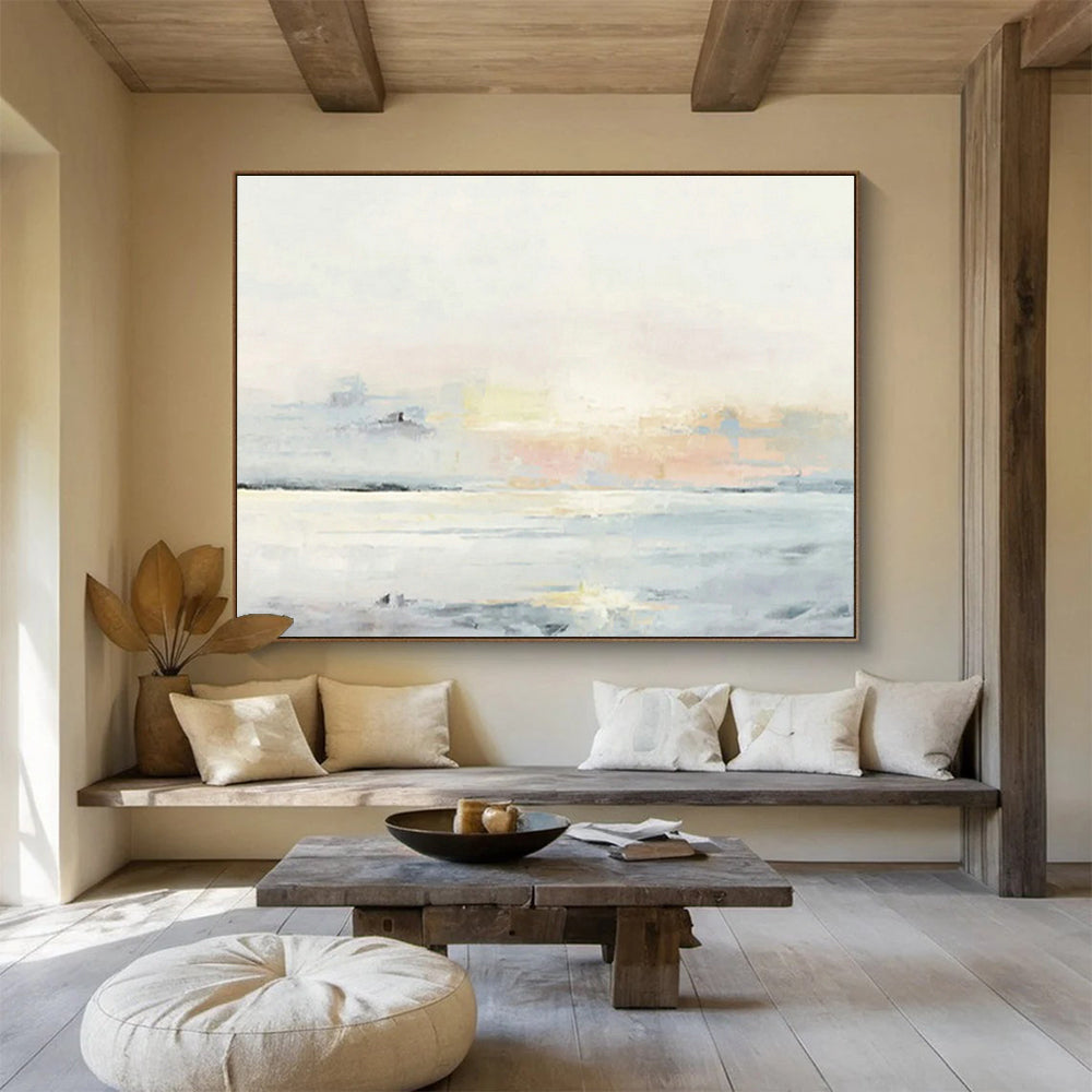 Large-Size Custom Hand-Painted Abstract Painting for Air Traffic Control Tower DLZ2790