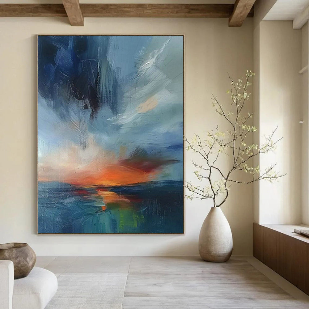Large-Scale Custom Hand-Painted Abstract Painting - Creative Decoration for Children's Rooms  DLZ0124
