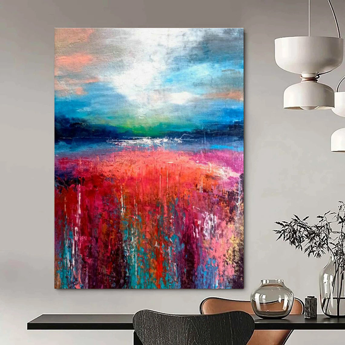 Extra Large Custom Handmade Abstract Wall Art for Calligraphy Studios  DLZ0011