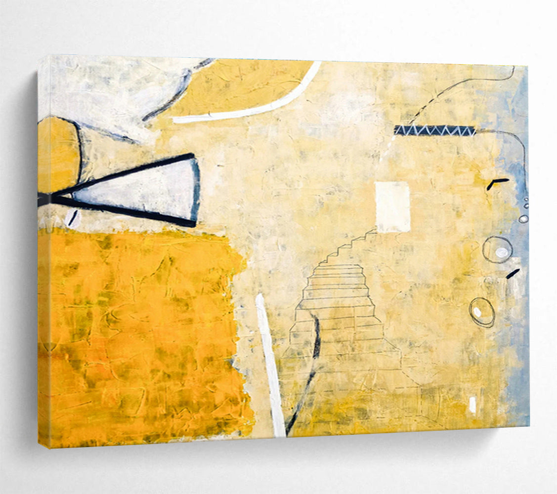 Custom-Made Giant Abstract Hand Painting for Subterranean Data Center Entrance Hall DLZ2946